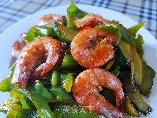 辣椒黄瓜炒青虾步骤15