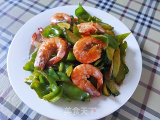 辣椒黄瓜炒青虾步骤16