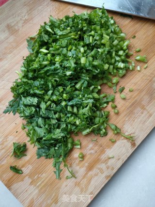 蒸茼蒿丸子步骤2