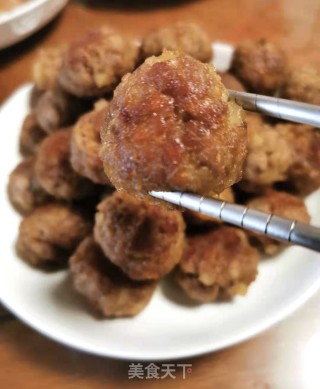 煎肉丸步骤11