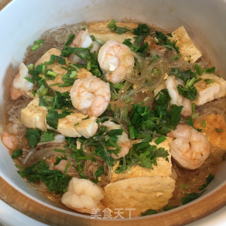 虾仁粉丝煲豆腐步骤12