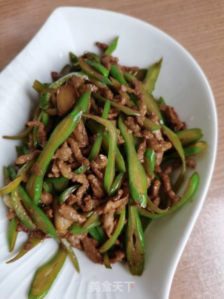 刀豆炒肉丝步骤9
