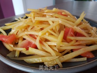 土豆丝炒西红柿步骤6