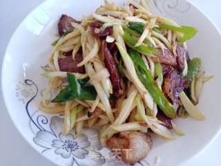 茭白炒肉步骤10
