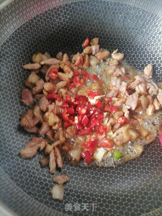 茭白炒肉片步骤4