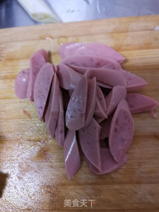 菜籽炒火腿步骤2
