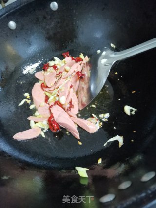 菜籽炒火腿步骤6