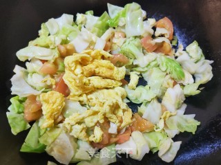 西红柿圆白菜炒鸡蛋步骤9