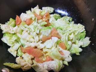 西红柿圆白菜炒鸡蛋步骤8