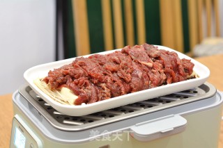 蒸牛肉豆腐金针菇步骤10
