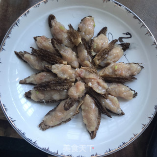 羊肚菌酿虾肉步骤7