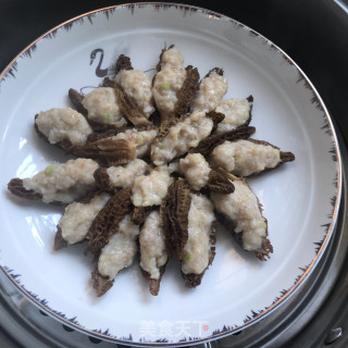 羊肚菌酿虾肉步骤9