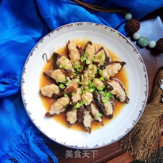 羊肚菌酿虾肉步骤13