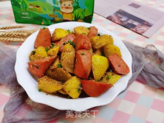 油炸土豆火腿肠步骤8