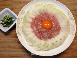 鲜香入味～冬瓜蒸肉饼步骤4