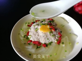 鲜香入味～冬瓜蒸肉饼步骤7