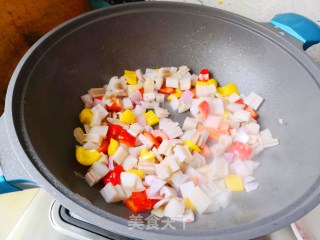 彩椒藕丁步骤8