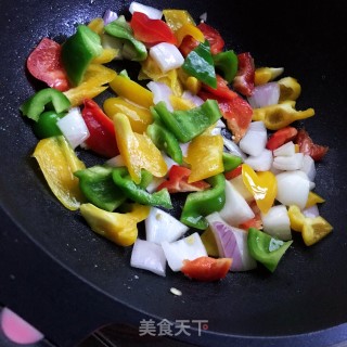 彩椒洋葱炒蛋步骤5