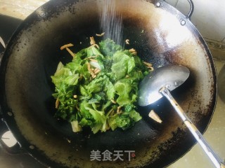 生菜炒肉丝步骤5