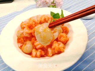米其林时令招牌菜～荔枝虾球步骤8