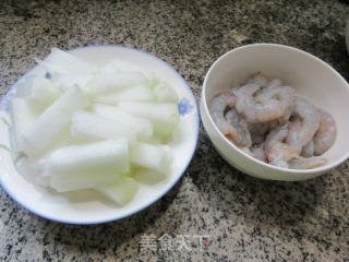 虾球炒冬瓜步骤1