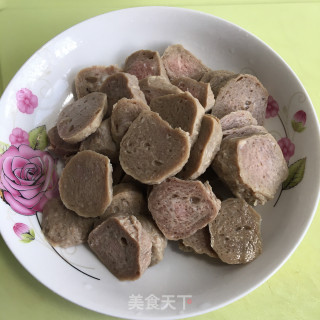 五花肉丸子炒毛豆步骤3