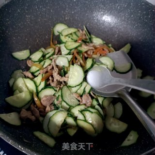 肉片炒黄瓜步骤12