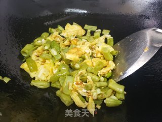 四季豆炒鸡蛋步骤3