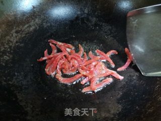 香肠炒白四季豆步骤4