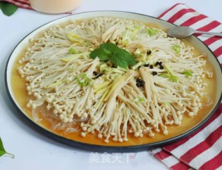 超快手金针菇蒸粉丝步骤2