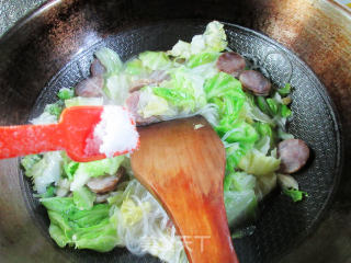 香肠包心菜炒铁棍山药粉条步骤9