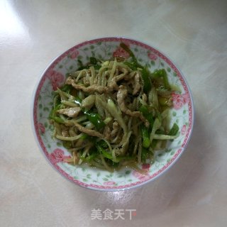 仔姜青椒炒肉丝步骤10