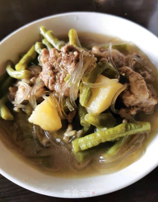 豆角土豆炖排骨步骤10