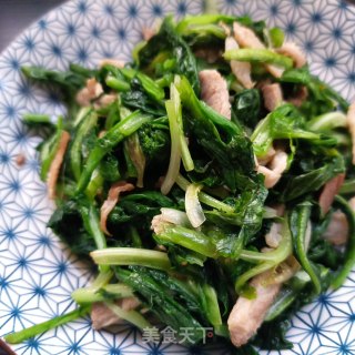 肉丝炒苦菊步骤10
