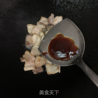 豆角炒五花肉步骤5