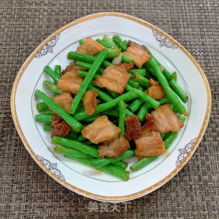豆角炒五花肉步骤12