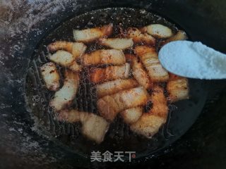 蒜子烧肉步骤5
