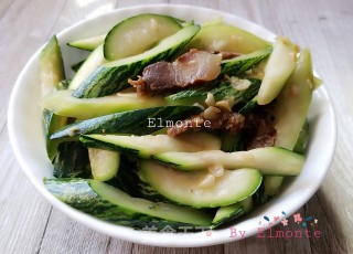 腊肉炒蛇瓜步骤11