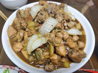 腐乳白菜烧鸡肉步骤5