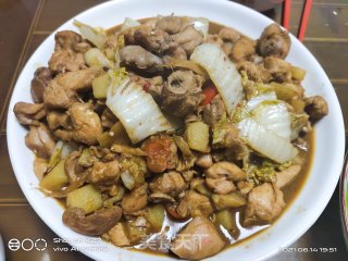 腐乳白菜烧鸡肉步骤6
