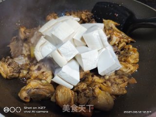 红烧鸡肉豆腐盖烧饭步骤5