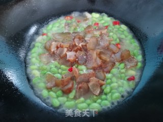 毛豆米炒牛筋步骤6