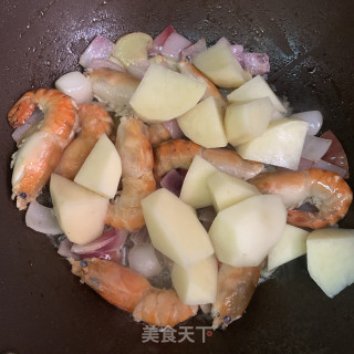 咖喱罗氏虾步骤8