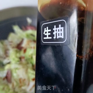 腊猪舌炒包菜步骤7