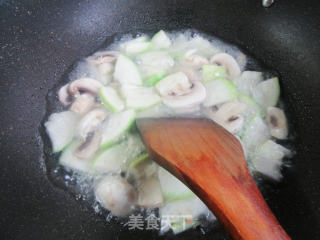 佐餐盐方蘑菇炒蒲瓜步骤7