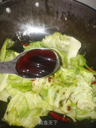 香煎豆腐烧手撒包菜步骤8