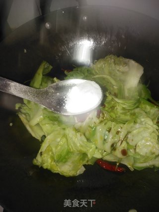 香煎豆腐烧手撒包菜步骤9