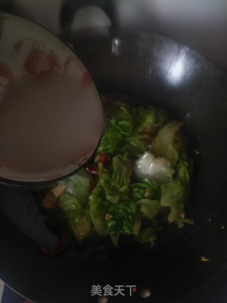 香煎豆腐烧手撒包菜步骤12