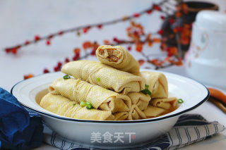 鸡汁豆皮卷步骤10