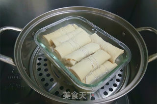 鸡汁豆皮卷步骤9
